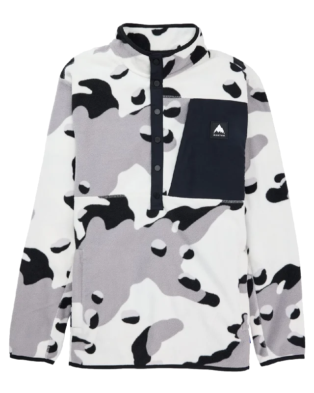 Men's Hoodies with Hidden PocketsBurton Men's Cinder Fleece Pullover - Stout White Cookie Camo Men's Hoodies with Hidden PocketsBurton Men's Cinder Fleece Pullover - Stout White Cookie Camo