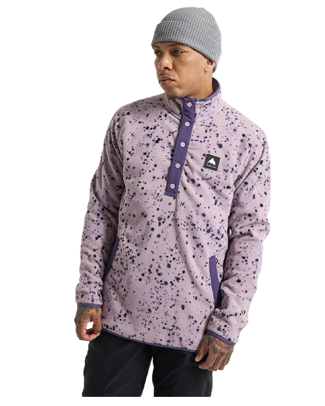 Men's Hoodies for Big and TallBurton Hearth Fleece Pullover - Elderberry Spatter - 2023 Men's Hoodies for Big and TallBurton Hearth Fleece Pullover - Elderberry Spatter - 2023