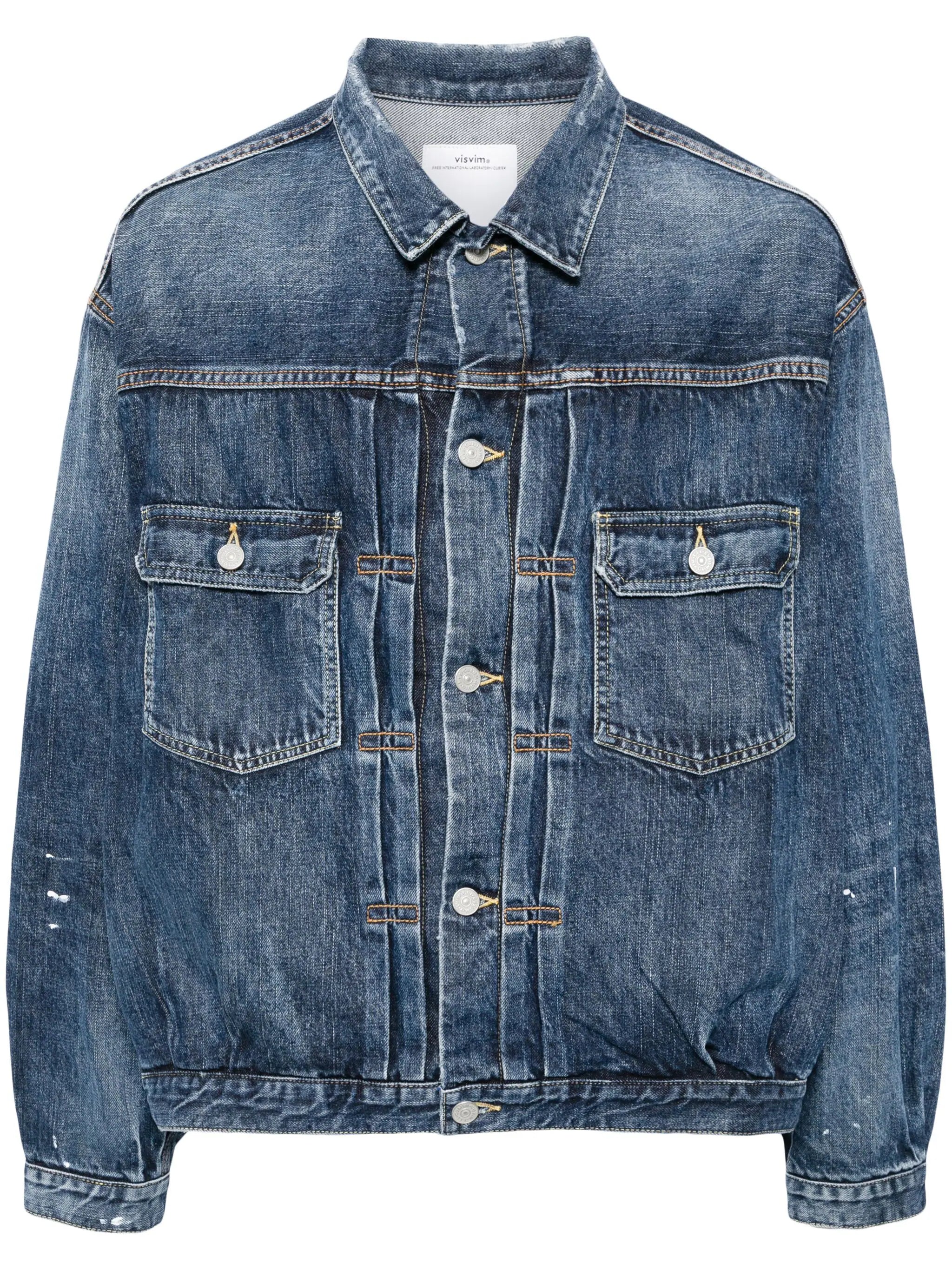 Men's Coats with Hidden PocketsButton-Up Denim Jacket
