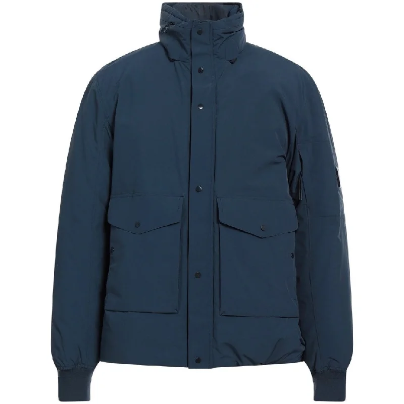 Men's Coats with ButtonsC P Company Micro M Recycled Down Jacket Total Eclipse Coat