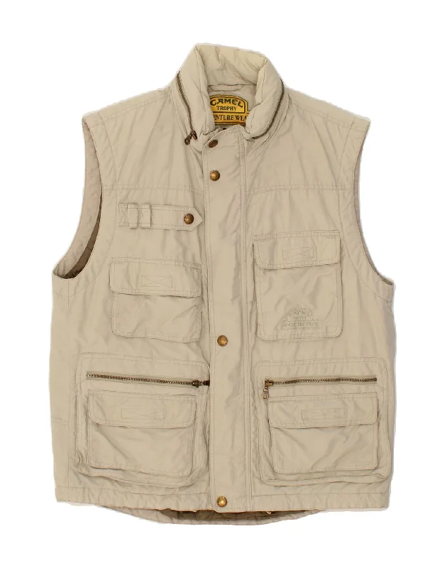 Men's Coats with Inner PocketsCAMEL Mens Hooded Utility Gilet IT 50 Large Grey Cotton Men's Coats with Inner PocketsCAMEL Mens Hooded Utility Gilet IT 50 Large Grey Cotton