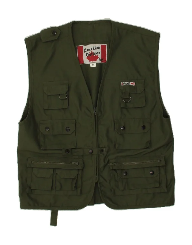 Men's Coats with Vintage StyleCANADIAN Mens Utility Gilet UK 38 Medium Green Polyester Men's Coats with Vintage StyleCANADIAN Mens Utility Gilet UK 38 Medium Green Polyester