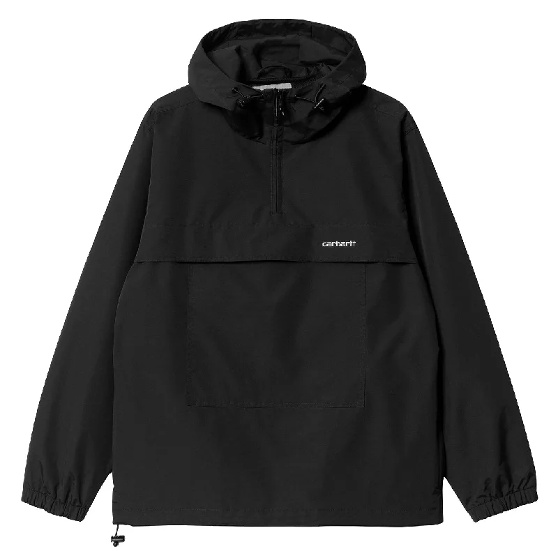 Men's Hoodies with Adjustable HoodsCarhartt WIP Windbreaker Pullover Winter Black / White Men's Hoodies with Adjustable HoodsCarhartt WIP Windbreaker Pullover Winter Black / White