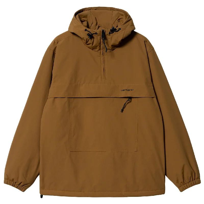 Men's Hoodies with Kangaroo PocketsCarhartt WIP Windbreaker Pullover Winter Deep H Brown / Black Men's Hoodies with Kangaroo PocketsCarhartt WIP Windbreaker Pullover Winter Deep H Brown / Black