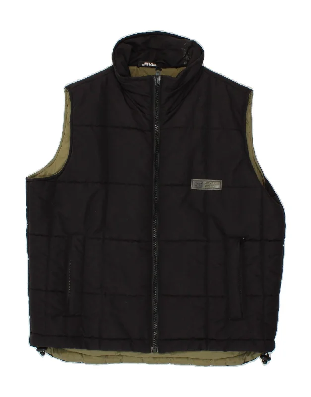 Men's Coats for Mild WeatherCAT Mens Padded Gilet UK 38 Medium Black Polyamide