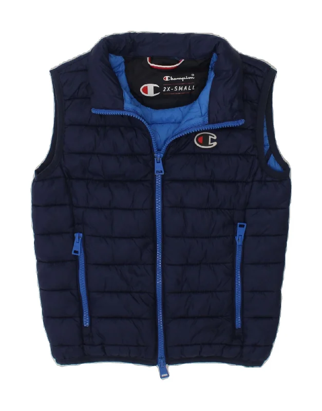 Men's Coats with Hidden PocketsCHAMPION Boys Padded Gilet 3-4 Years 2XS Navy Blue