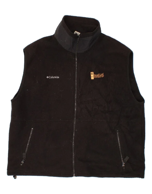 Men's Coats with Slim FitsCOLUMBIA Mens Fleece Gilet UK 44 2XL Black Polyester