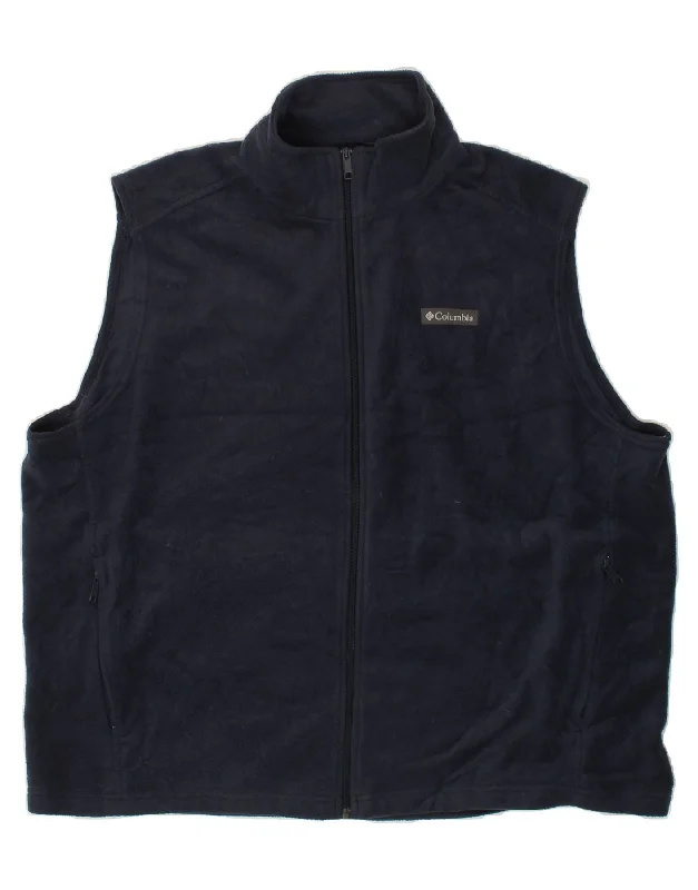 Men's Coats with Multi-Pocket DesignCOLUMBIA Mens Fleece Gilet UK 46 3XL Navy Blue Polyester Men's Coats with Multi-Pocket DesignCOLUMBIA Mens Fleece Gilet UK 46 3XL Navy Blue Polyester