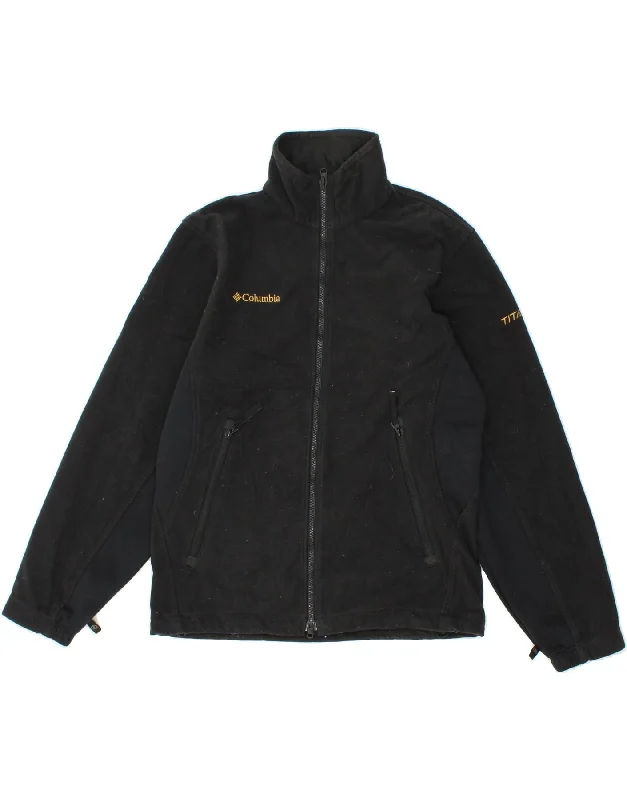 Men's Coats for Short MenCOLUMBIA Mens Titanium Fleece Jacket UK 36 Small Black Polyester