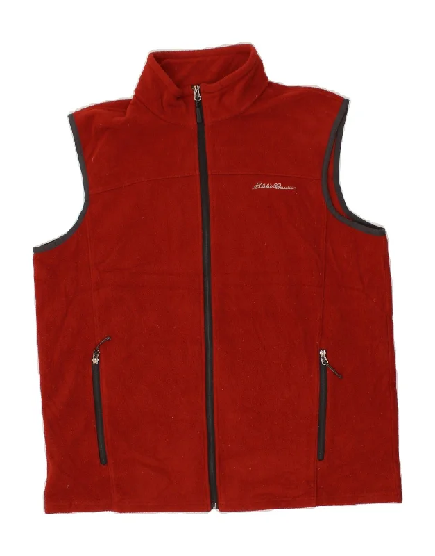 Men's Coats with Velcro ClosuresEDDIE BAUER Mens Fleece Gilet UK 40 Large Red Polyester Men's Coats with Velcro ClosuresEDDIE BAUER Mens Fleece Gilet UK 40 Large Red Polyester