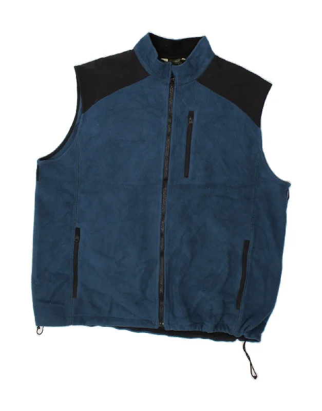 Men's Coats with Ripstop FabricEDDIE BAUER Mens Tall Fleece Gilet UK 44 2XL Blue Colourblock Polyester Men's Coats with Ripstop FabricEDDIE BAUER Mens Tall Fleece Gilet UK 44 2XL Blue Colourblock Polyester