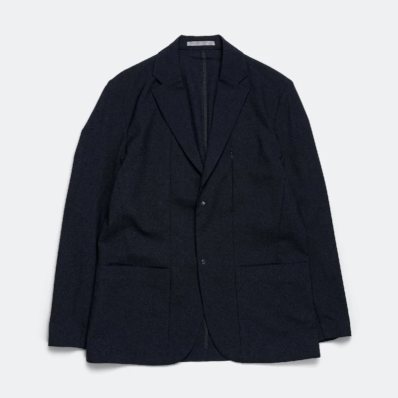 Emil Cordura Tech Wool Blazer - Dark Navy