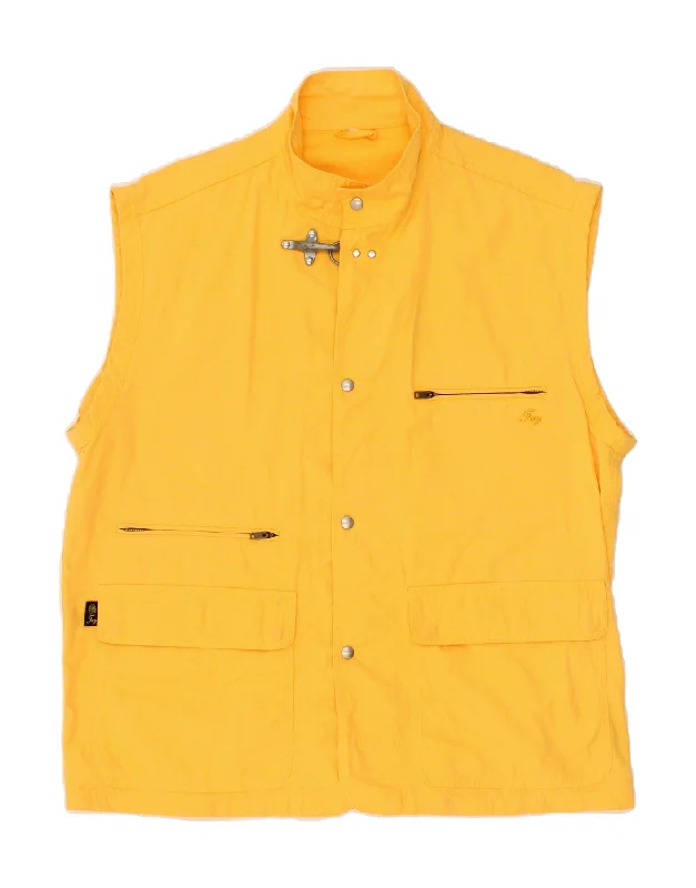 Men's Coats with Hand WarmersFAY Mens Utility Gilet UK 42 XL Yellow