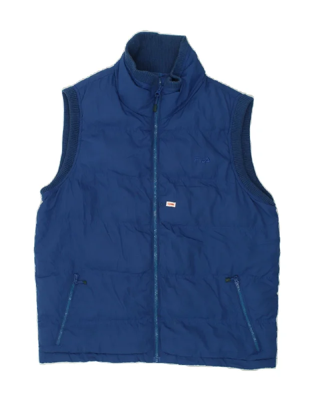 Best Men's Leather CoatsFILA Mens Padded Gilet UK 36 Small Blue Polyester