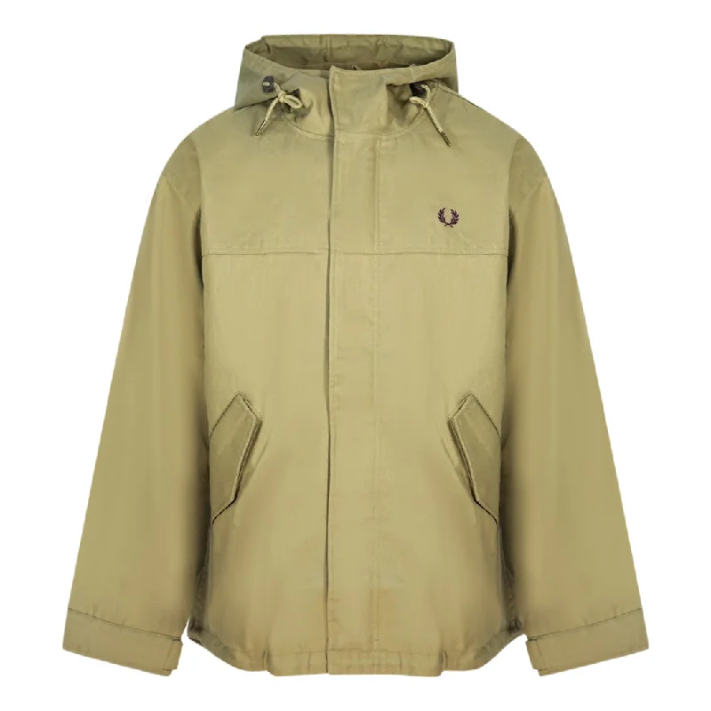 Men's Coats for WalkingFred Perry J1541 363 Beige Parka Jacket