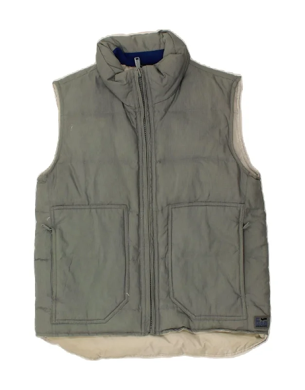 Men's Coats with Stretch FabricGAS Mens Hooded Padded Gilet UK 36 Small Grey Polyester Men's Coats with Stretch FabricGAS Mens Hooded Padded Gilet UK 36 Small Grey Polyester
