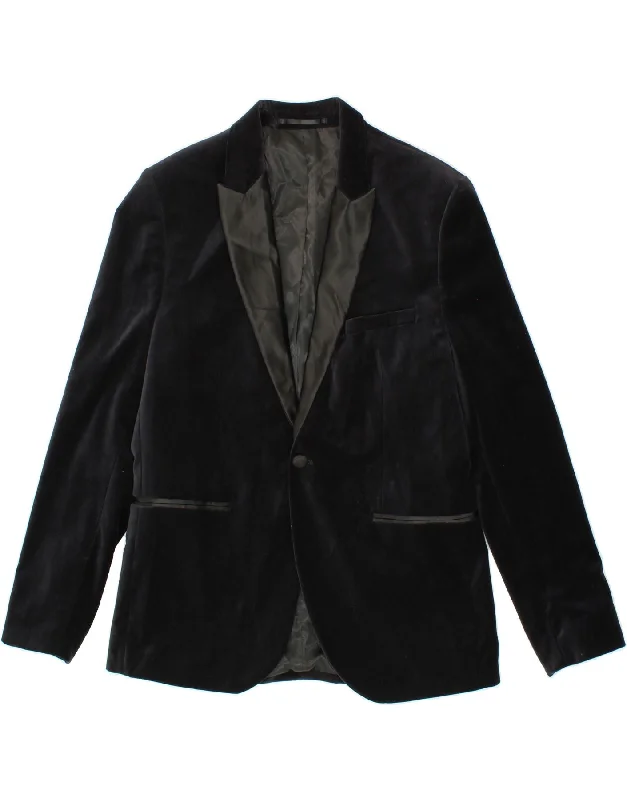 Men's Coats with Wind-Resistant FabricH&M Mens Slim Fit 1 Button Blazer Jacket IT 54 2XL Navy Blue Polyester Men's Coats with Wind-Resistant FabricH&M Mens Slim Fit 1 Button Blazer Jacket IT 54 2XL Navy Blue Polyester