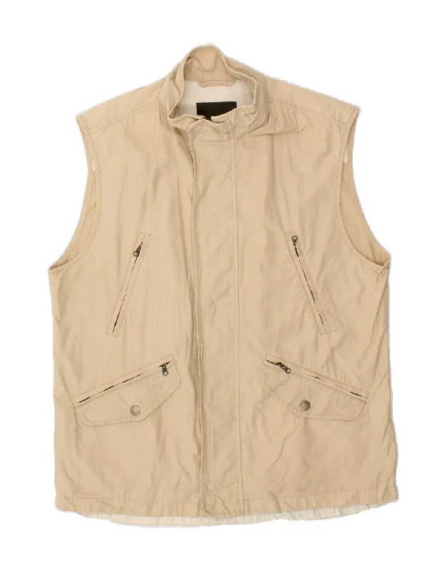 Men's Coats with Belted WaistsHENRY COTTONS Mens Utility Gilet IT 50 Large Beige