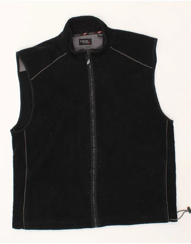 Men's Coats for Winter CampingIZOD Mens Fleece Gilet UK 44 2XL Black Polyester