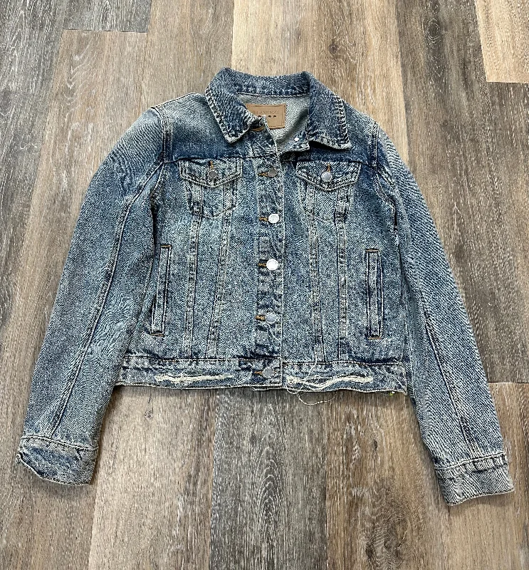 Versatile Men's Pea CoatsJacket Denim By Blanknyc In Blue Denim, Size: Xs