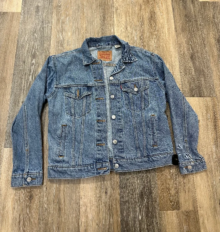 Men's Coats with Ripstop FabricJacket Denim By Levis In Blue Denim, Size: M