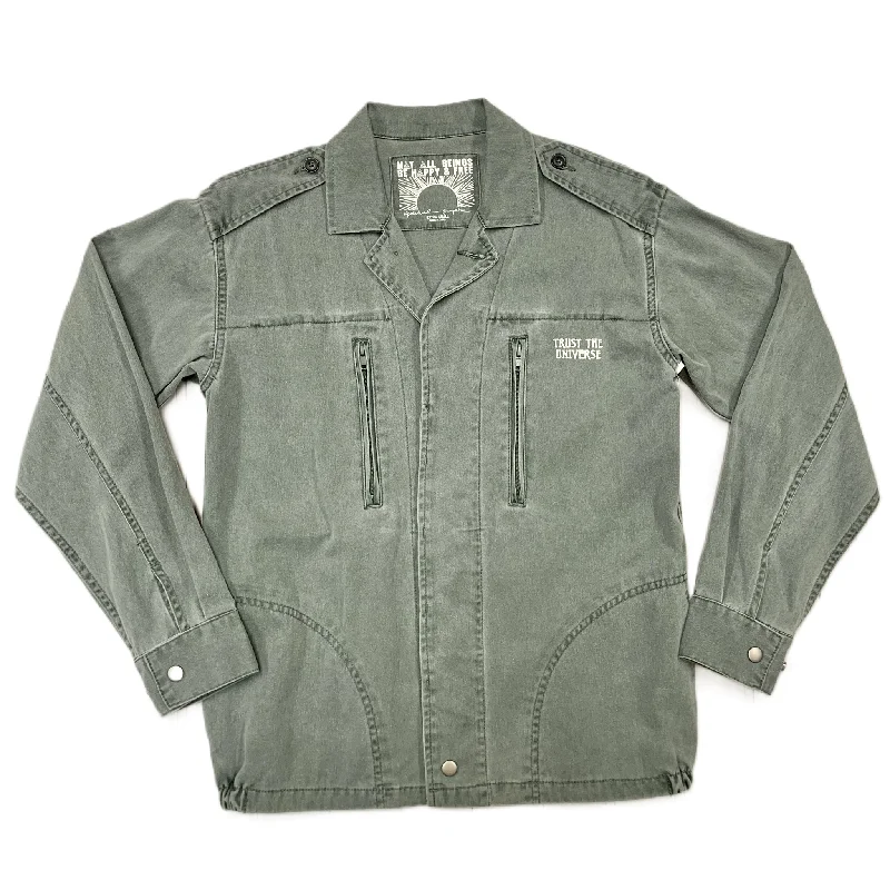 Affordable Men's Winter CoatsJacket Denim By Spiritual Gangster In Grey Denim, Size: Xs
