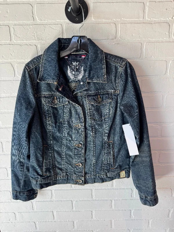 Men's Coats for SnowboardingJacket Denim By Tommy Hilfiger In Blue Denim, Size: M