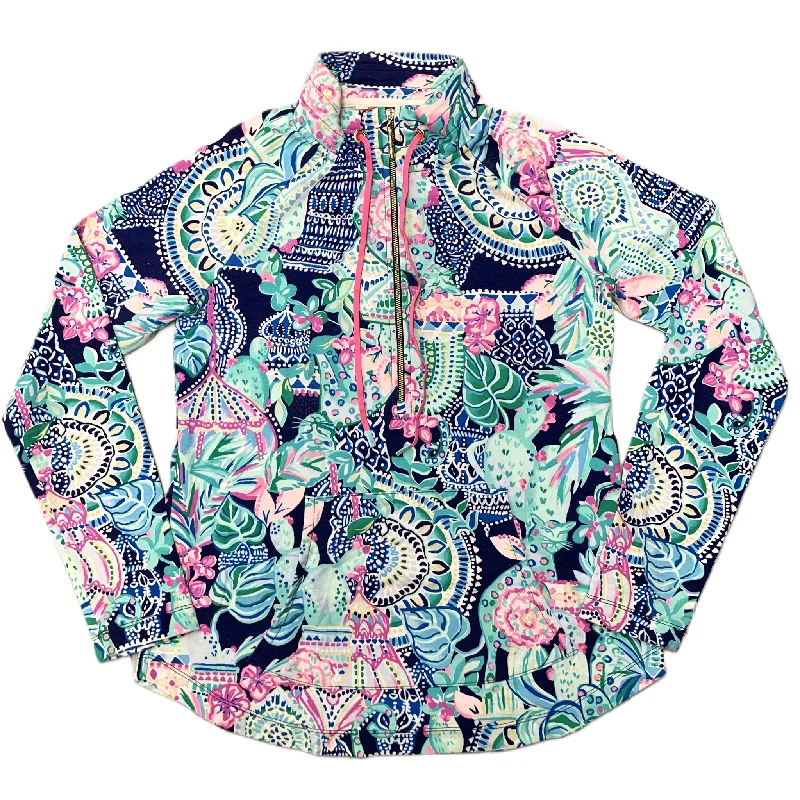 Men's Coats with Tactical FeaturesJacket Designer By Lilly Pulitzer In Blue & Pink, Size: S