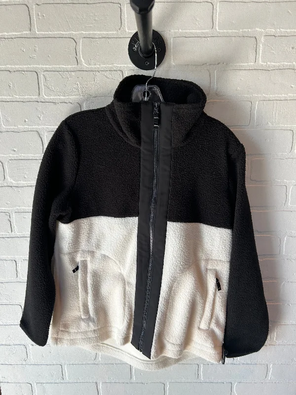 Unique Men's Flight JacketsJacket Fleece By Talbots In Black & Cream, Size: Mp