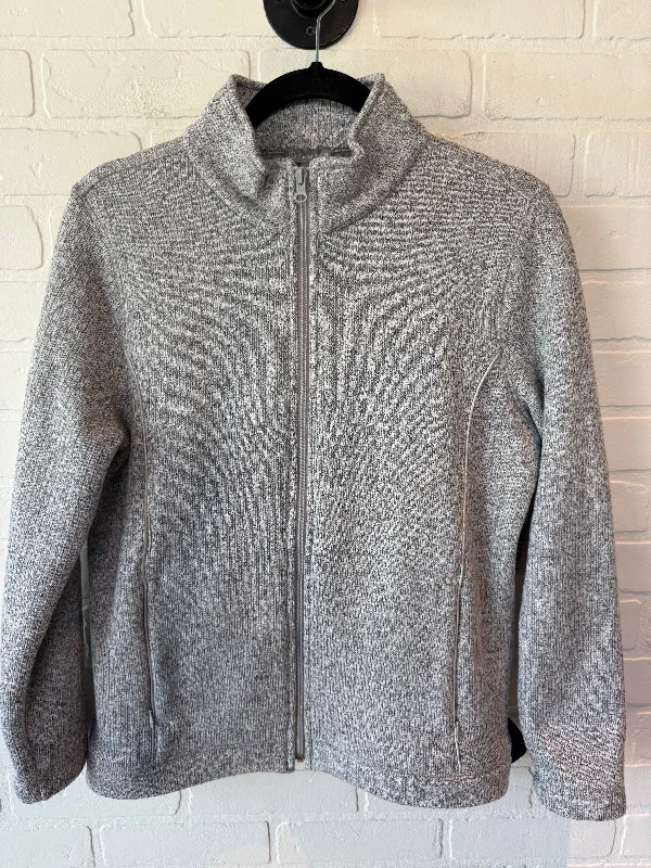 Men's Coats with Military InfluenceJacket Fleece By Talbots In Grey, Size: Mp