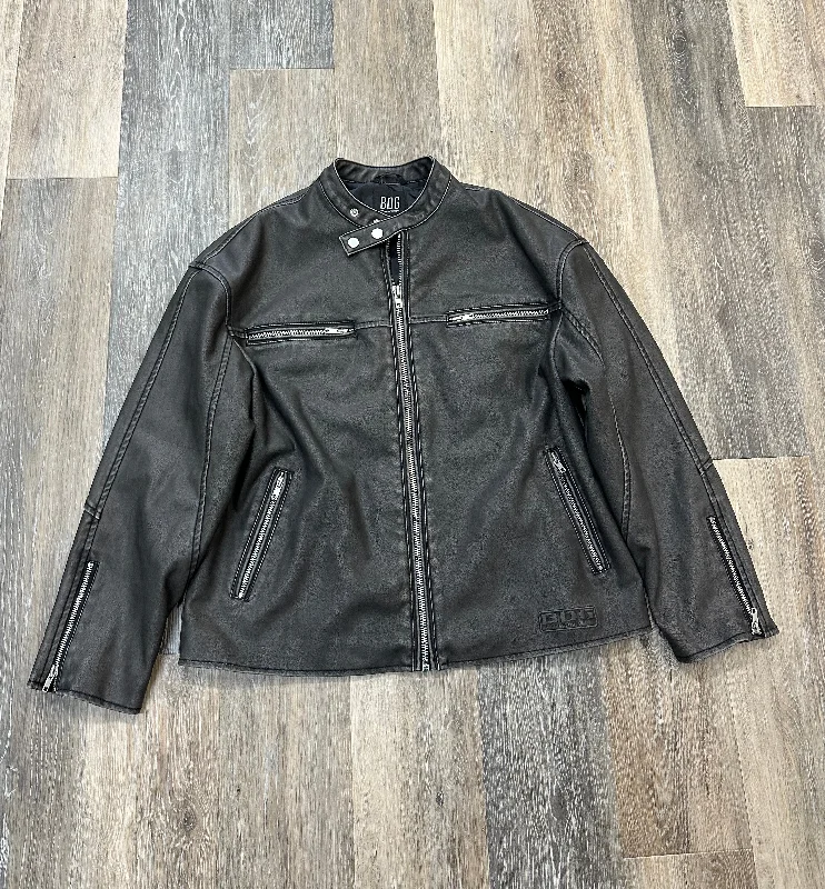 Warm Men's Down JacketsJacket Leather By Bdg In Grey, Size: Xs