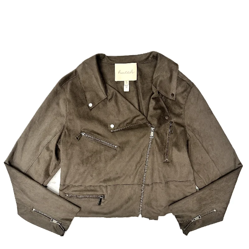 Men's Coats with Military InfluenceJacket Moto By Hutch In Taupe, Size: S