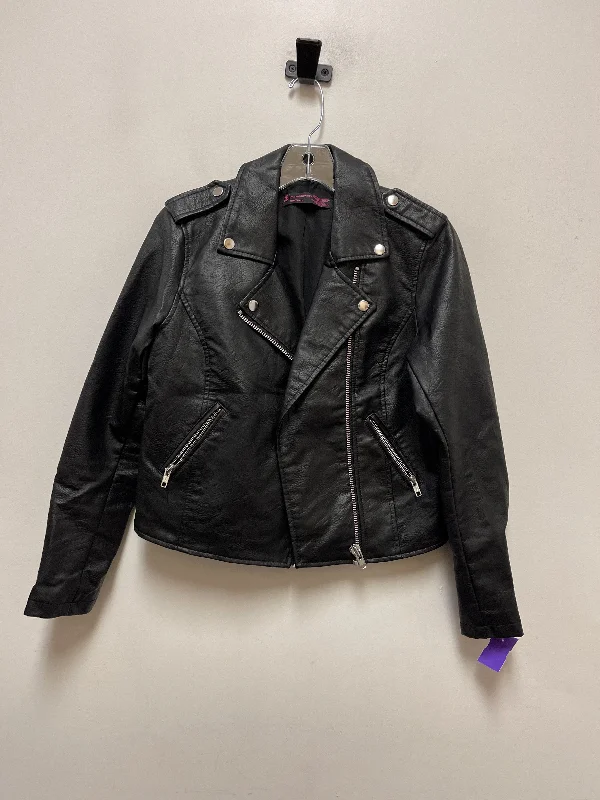 Men's Coats for Outdoor ActivitiesJacket Moto By No Boundaries In Black, Size: Xs