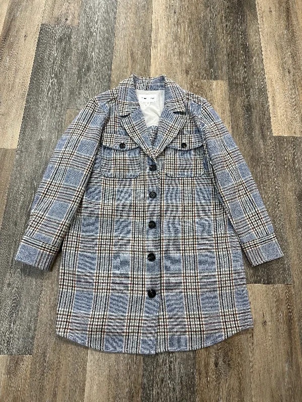 Men's Coats with Belted WaistsJacket Other By Tribal In Plaid Pattern, Size: M