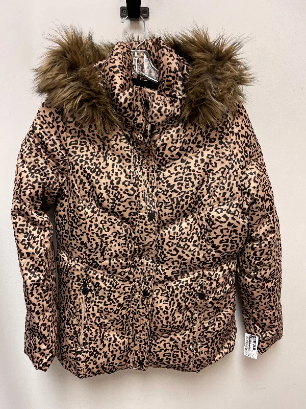 Men's Coats with Convertible CollarsJacket Puffer & Quilted By Calvin Klein In Animal Print, Size: M