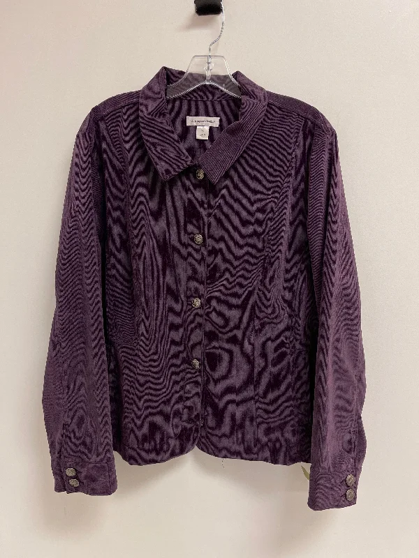 Men's Coats with Ripstop FabricJacket Shirt By Christopher And Banks In Purple, Size: Xl Men's Coats with Ripstop FabricJacket Shirt By Christopher And Banks In Purple, Size: Xl