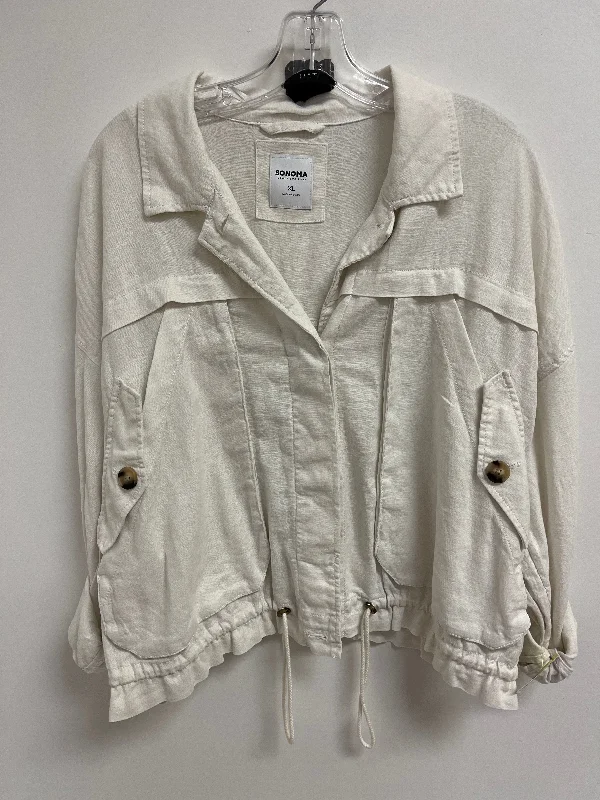 Men's Coats for SpringJacket Shirt By Sonoma In White, Size: Xl