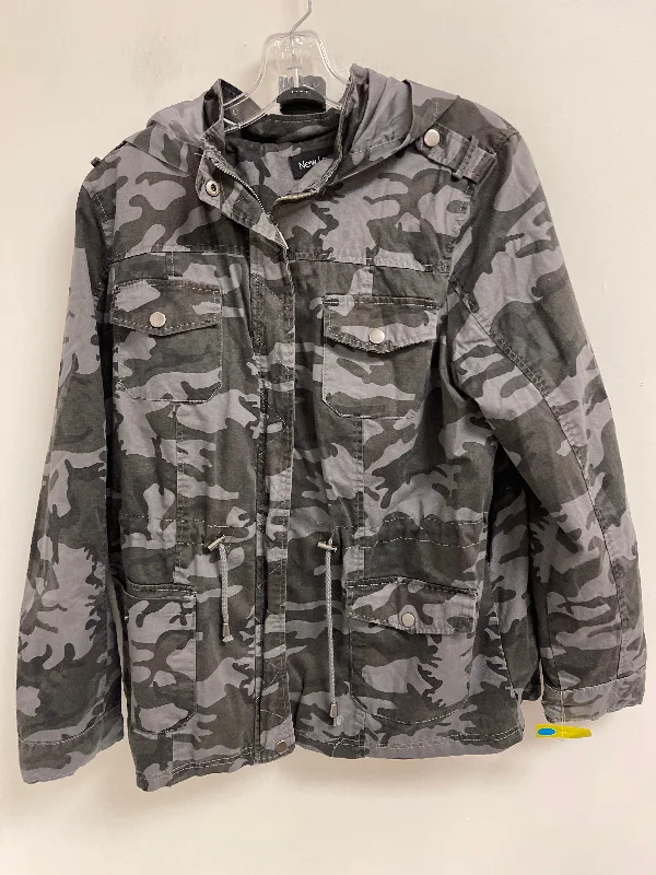 Men's Coats with Stretch FabricJacket Utility By New Look In Grey, Size: Xl