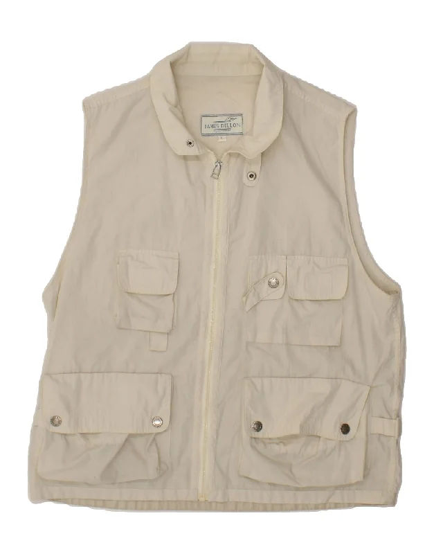 Men's Coats for AutumnJAMES DILLON Mens Utility Gilet UK 40 Large White