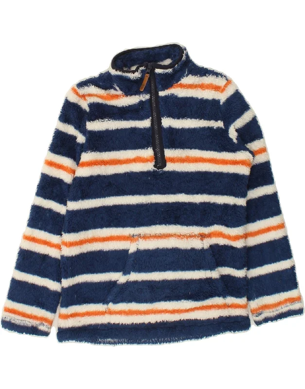 Men's Coats for Formal EventsJOULES Boys Zip Neck Fleece Jumper 9-10 Years Navy Blue Striped Polyester Men's Coats for Formal EventsJOULES Boys Zip Neck Fleece Jumper 9-10 Years Navy Blue Striped Polyester
