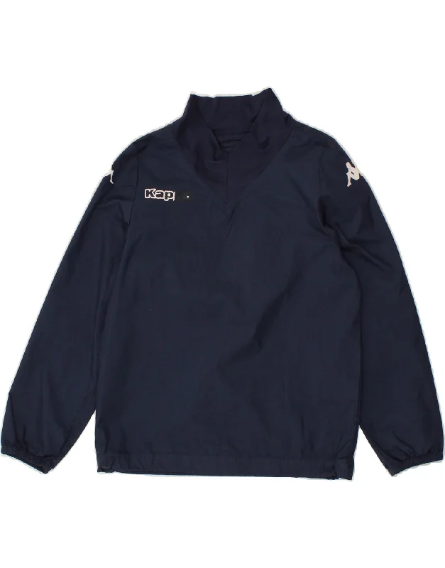 Designer Men's OvercoatsKAPPA Boys Graphic Pullover Tracksuit Top 10-11 Years Navy Blue Polyester Designer Men's OvercoatsKAPPA Boys Graphic Pullover Tracksuit Top 10-11 Years Navy Blue Polyester