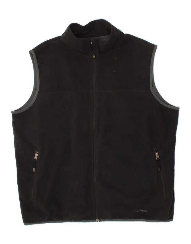 Men's Coats for Winter CampingL.L.BEAN Mens Fleece Gilet UK 42 XL Black Polyester