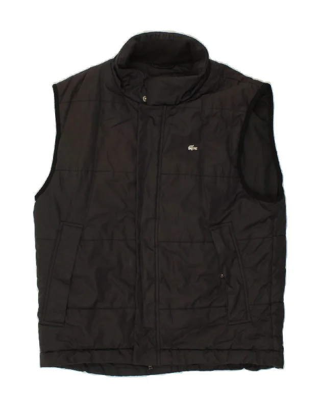High-Quality Men's Duffle CoatsLACOSTE Mens Gilet Size 5 Large  Black Polyester