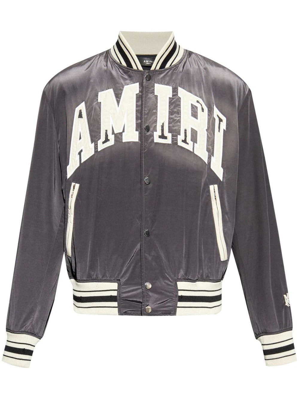 Stylish Men's Biker JacketsLogo-Embroidered Bomber Jacket