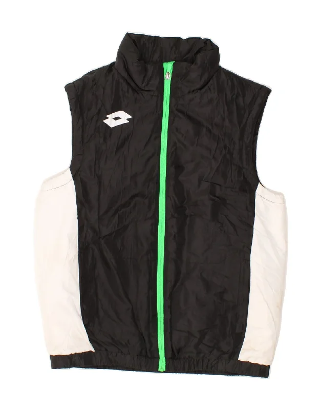 Men's Coats for Formal EventsLOTTO Mens Padded Gilet UK 38 Medium Black Colourblock