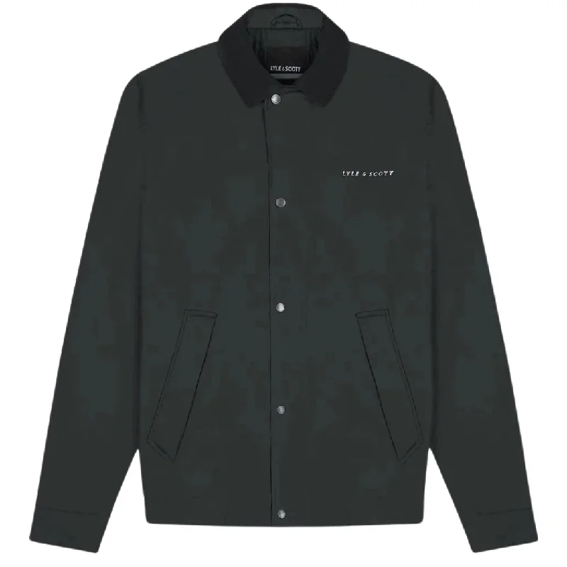 Men's Coats with Down InsulationLyle Scott Branded Gunmetal Grey Bomber Jacket