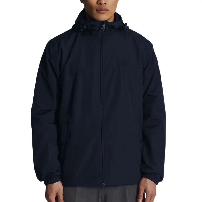 Men's Coats with Belted WaistsLyle Scott Tonal Eagle Zip Through Hooded Jet Navy Blue Softshell Jacket Men's Coats with Belted WaistsLyle Scott Tonal Eagle Zip Through Hooded Jet Navy Blue Softshell Jacket