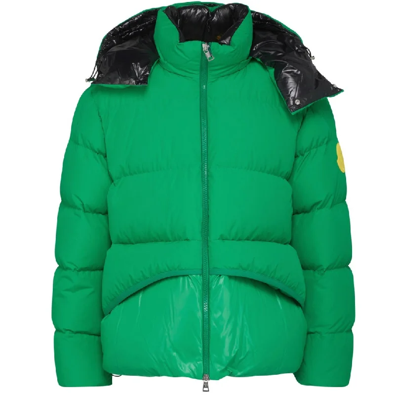 Elegant Men's Wool CoatsMoncler Genius 1952 Achill Green Short Down Jacket