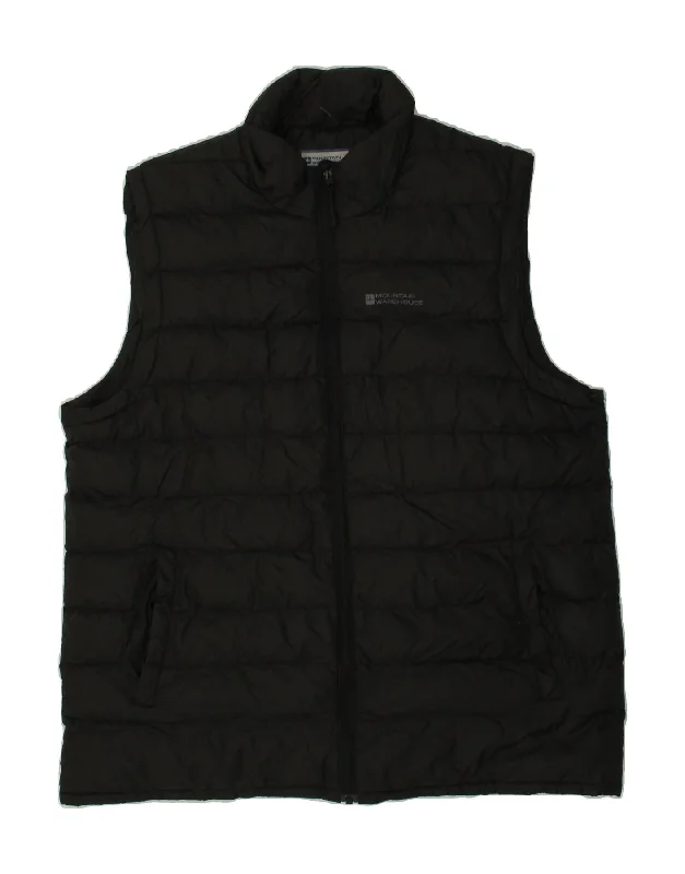 Practical Men's RaincoatsMOUNTAIN WAREHOUSE Mens Padded Gilet UK 42 XL Black Nylon