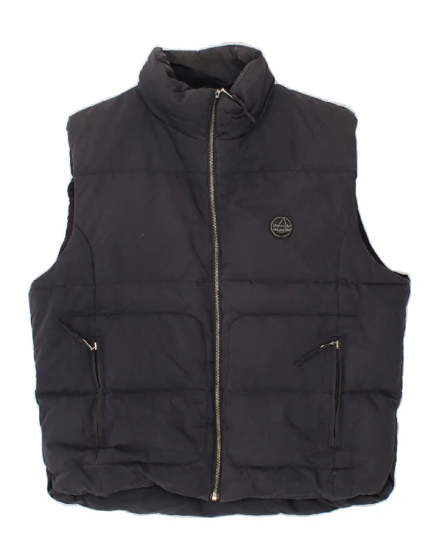 Men's Coats with Adjustable HemsMURPHY & NYE Mens Padded Gilet UK 42 XL Navy Blue Cotton